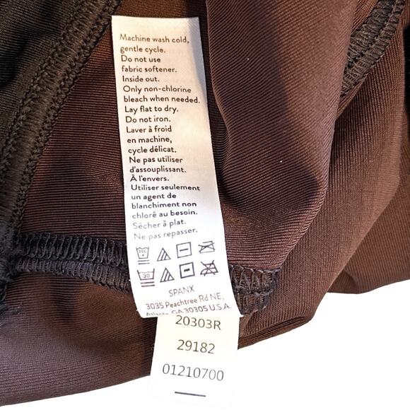 Spanx Faux Leather Croc Shine High Waisted Leggings 20303R Dark Brown Small - Picture 14 of 16